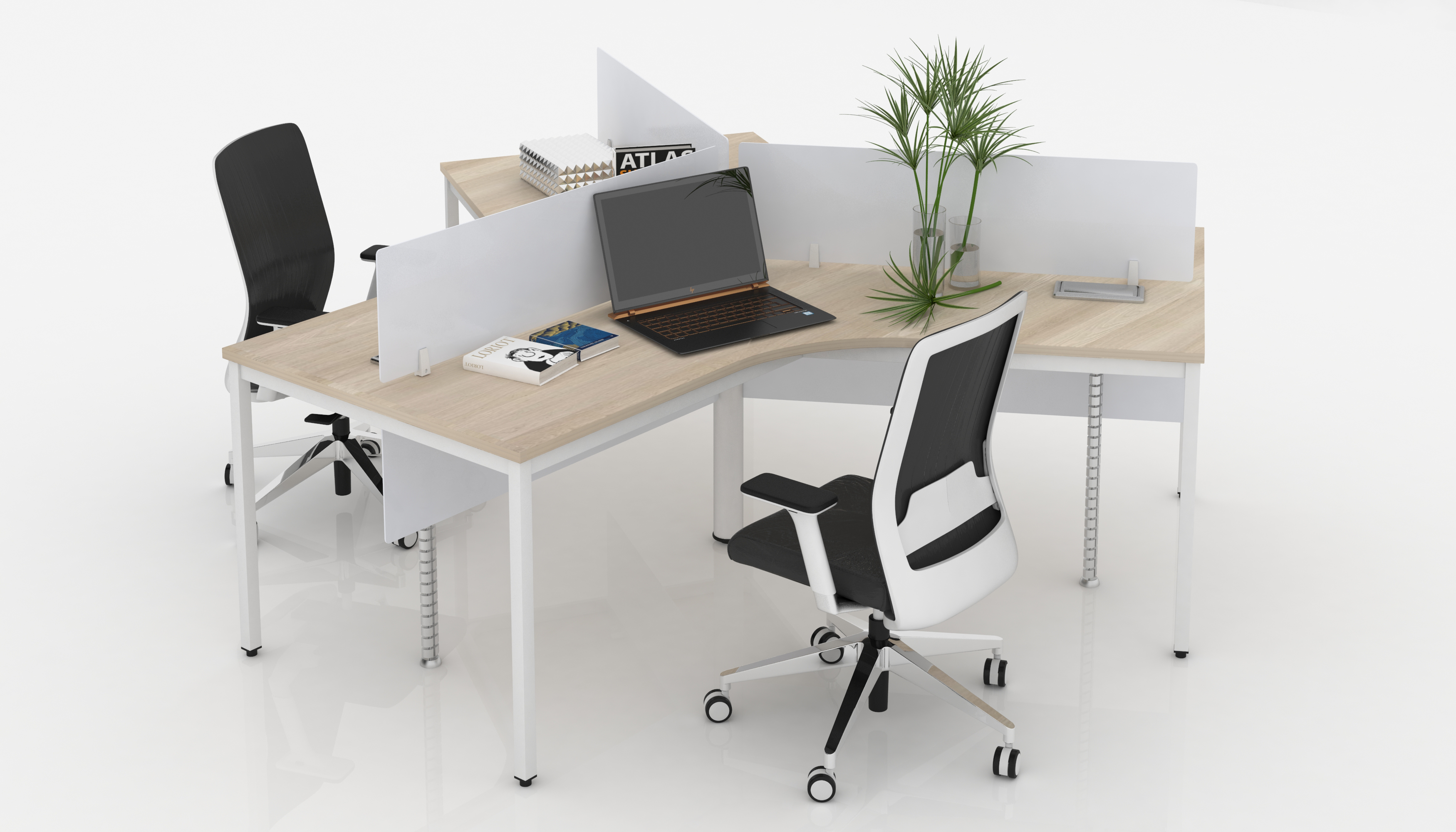 Chân vuông 3 người ngồi - bàn 120 độ