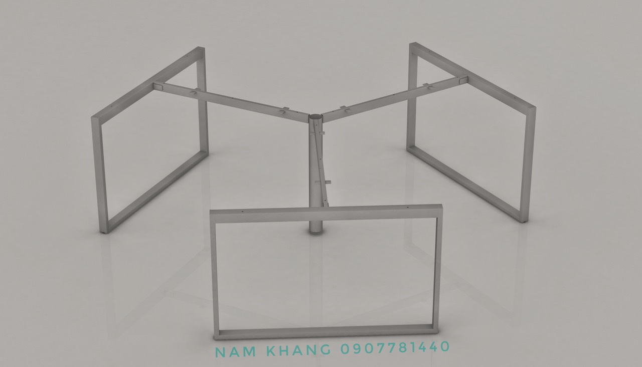 Khung chân 25x50 3 chổ ngồi - bàn 120