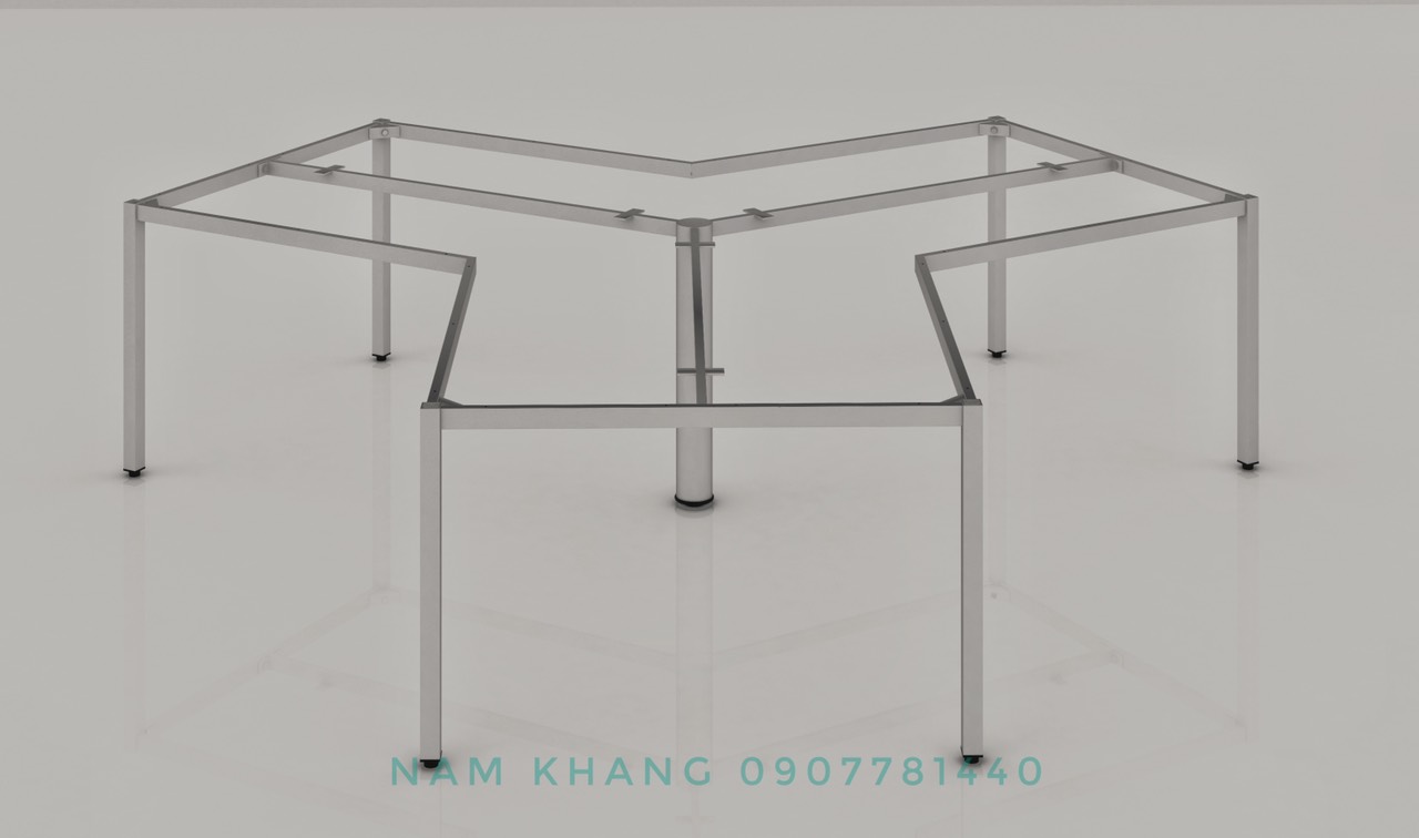 Khung chân vuông 3 người ngồi - bàn 120 độ