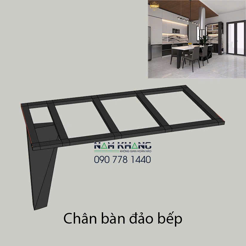 Chân bàn ăn đảo bếp CBA-84