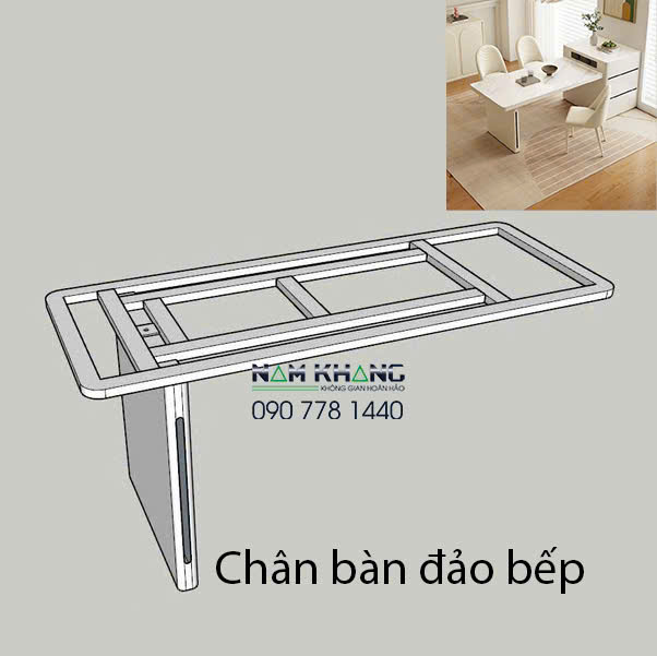 Chân bàn ăn đảo bếp CBA-85