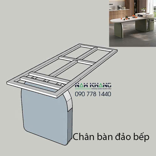 Chân bàn ăn đảo bếp CBA-87